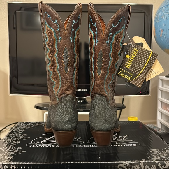 🌟Dan Post ‘Drifter’ LIZARD skin Multicolor western cowgirl boots🌟size 9.5 - Picture 6 of 9